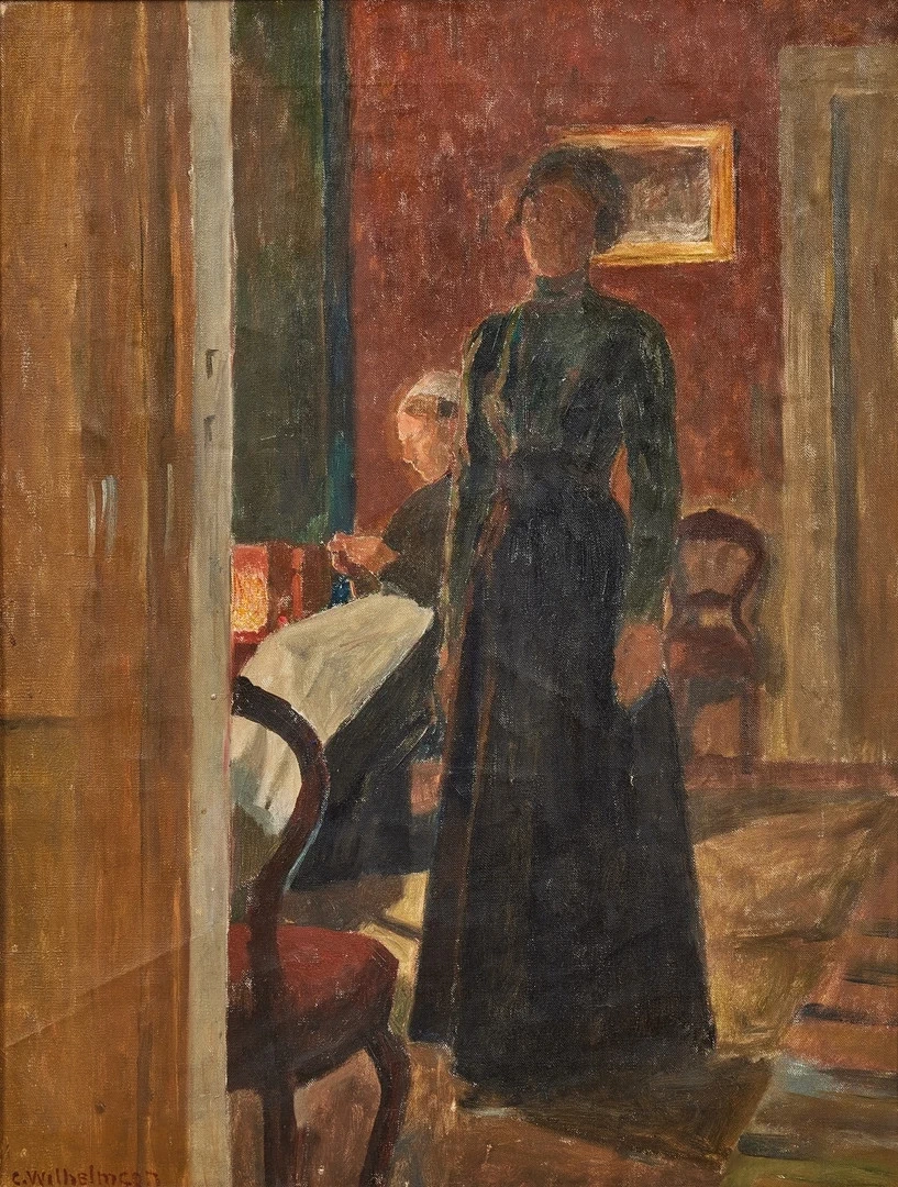 Interno, inverno, Löfsta, 1902